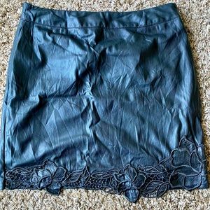 Black Vegan Leather Mini Skirt